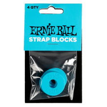 Charger l'image dans la galerie, Ernie Ball Strap Blocks - Lot de 4 - Noir/Rouge