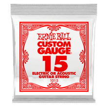 Charger l'image dans la galerie, ERNIE BALL .015 PLAIN STEEL ELECTRIC OR ACOUSTIC GUITAR STRINGS-(6752753418434)