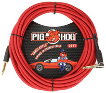 Charger l'image dans la galerie, Pig Hog 20FT Right Angle Instrument Cable – Shielded Durable Guitar/Instrument Lead