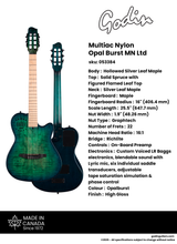 Charger l'image dans la galerie, Godin 053384 Multiac Nylon Opalburst MN Ltd Classical Guitar - MADE In Canada
