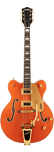 Charger l'image dans la galerie, Gretsch G5422TG Electromatic® Classic Hollow Body Double-Cut with Bigsby® and Gold Hardware, Laurel Fingerboard, Orange Stain - See Description
