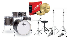 Charger l'image dans la galerie, Gretsch Drums Energy 5-Piece Drum Set with Hardware Package &amp; Cymbals - Grey Steel
