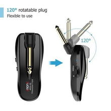 Charger l'image dans la galerie, AROMA ARG-05 WIRELESS GUITAR AUDIO TRANSMISSION SYSTEM TRANSMITTER RECEIVER BUILT-IN RECHARGEABLE BATTERY 115 FEET TRANSMISSION DISTANCE
