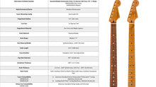Charger l'image dans la galerie, Fender ROASTED MAPLE STRATOCASTER® NECK, 21 NARROW TALL FRETS, 9.5″, PAU FERRO, C SHAPE
