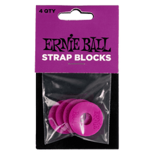 Charger l'image dans la galerie, Ernie Ball Strap Blocks - Lot de 4 - Noir/Rouge
