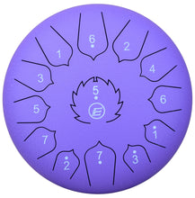 Charger l'image dans la galerie, Tongue Drum / Steel Handpan Drum avec accessoires 13 notes / 12 pouces
