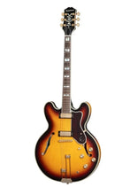 Charger l'image dans la galerie, Epiphone Sheraton semi-hollowbody electric guitar in vintage sunburst with gold hardware and ProBucker mini humbuckers
