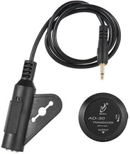 Load image into Gallery viewer, Pickup AD-30 Mini Piezo Pickup Contact Microphone Transducer with 1/7 Output Plug Tail Nail Clamp for Acoustic Classical Folk Guitar Violin Ukulele
