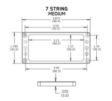Load image into Gallery viewer, EMG - PickUp Mounting Ring FLAT 7 String MEDIUM - Black-(7737146802431)
