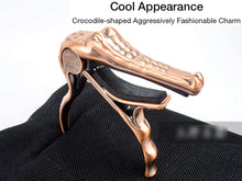 Charger l'image dans la galerie, Alice A007G/PB Capo de guitare en alliage d'aluminium en forme d'aligater Bronze 
