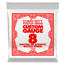 Charger l'image dans la galerie, ERNIE BALL .008 PLAIN STEEL 1008 ELECTRIC OR ACOUSTIC GUITAR STRINGS-(6751254118594)
