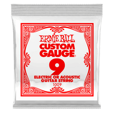 Charger l'image dans la galerie, ERNIE BALL .009 PLAIN STEEL 1009 ELECTRIC OR ACOUSTIC GUITAR STRINGS-(6751255658690)
