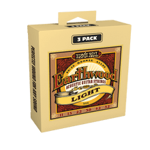 Charger l'image dans la galerie, ERNIE BALL EARTHWOOD 3004 LIGHT 80/20 BRONZE ACOUSTIC GUITAR STRINGS 3-PACK - 11-52 GAUGE-(6842200785090)
