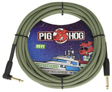 Charger l'image dans la galerie, Pig Hog 20FT Right Angle Instrument Cable – Shielded Durable Guitar/Instrument Lead

