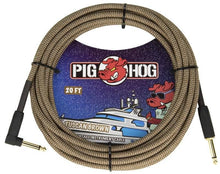 Charger l'image dans la galerie, Pig Hog 20FT Right Angle Instrument Cable – Shielded Durable Guitar/Instrument Lead
